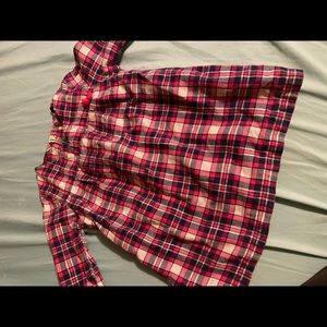 Plaid toddler girls top